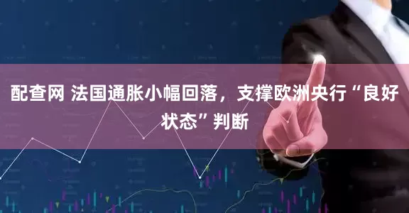 配查网 法国通胀小幅回落，支撑欧洲央行“良好状态”判断